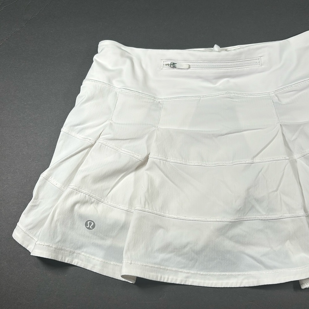 lululemon pace rival skirt (white)